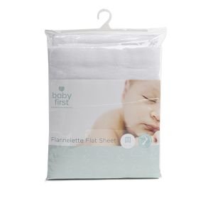 Cot Flannelette Sheet - Flat White