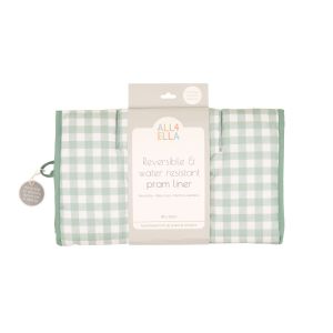 Pram Liner - Gingham Sage