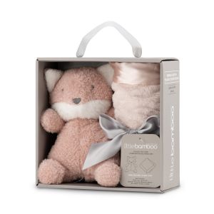 Little Bamboo Plush & Blankie Set - Dusty Rose