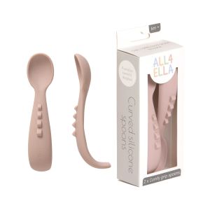 Comfy grip silicone spoons 2pk - Dusty Pink