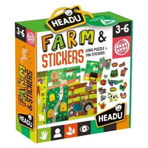 Farm Puzzle & Stickers 