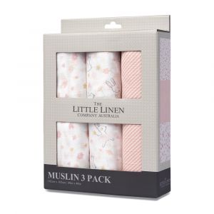 Little Linen Muslin 3Pk - Ballerina Bunny
