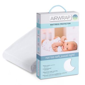 Airwrap Mattress Protector Cot Large - White
