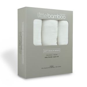 Little Bamboo Muslin Wrap 3Pk
