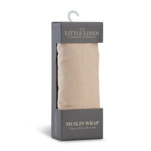 Little Linen MUSLIN 1PK SOLIDS - NECTAR BEAR