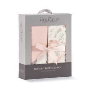 Little Linen Hooded Towel 2pk - Harvest Bunny