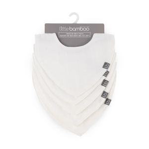 Little Bamboo Muslin Bib 5PK - Natural