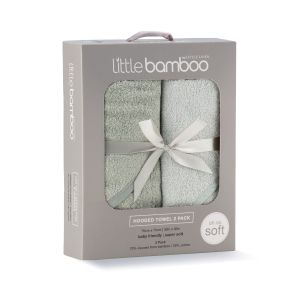 Little Bamboo Hooded Towel 2pk - Bayleaf