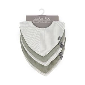 Little Bamboo Muslin Bib 5pk - Bayleaf