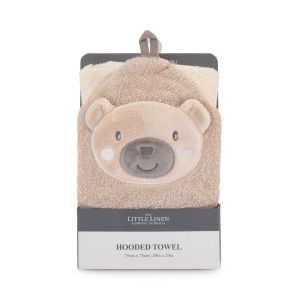 Little Linen Character Hooded Towel - Nectar Bear