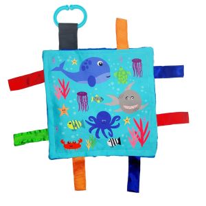 Baby Jacks  Ocean Sea Animals Crinkle Sensory Toy 20x20cm