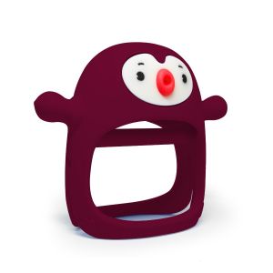 Penguin Wearable Soothing Teether - Chimney Red