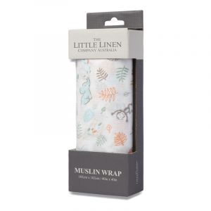 Little Linen Muslin 1Pk - Safari Bear