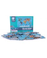 Wooden World Map Puzzle 48pc