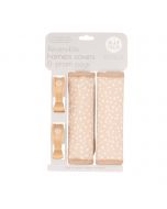 Harness Covers & Pram Pegs - Beige Dots