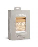 Little Bamboo Muslin Washers 6Pk - Marigold