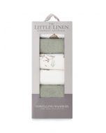 Little Linen Towelling Washer 6pk - Farmyard Lamb