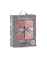 Little Bamboo Cellular Blanket 2Pk - Dusty Rose