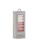 Little Bamboo Towelling Washer 10pk - Dusty Rose