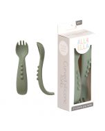 Comfy grip silicone forks 2pk - Olive