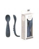 Comfy grip silicone spoons 2pk - Slate Blue