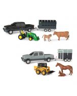 John Deere Pickup and Livestock Trailer