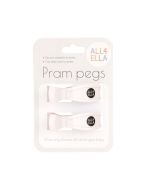 Pram Peg 2pk - White