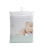 Cot Flannelette Sheet - Flat White