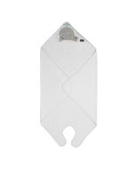 Bamboo Extra Large Apron Baby Bath Towel - White & Grey