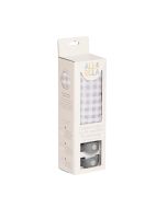 Muslin & 2 Pram Peg Box Set - Gingham Grey