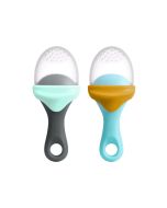 Pulp Silicone Feeder 2pk - Grey/Blue