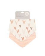 Bandana Bibs 2pk - Hearts