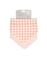 Bandana Bibs 2pk - Gingham Strawberry