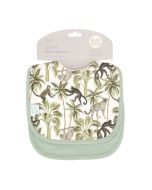 Roll Neck Bib 2pk - Monkey