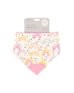 Bandana Bib with Silicone - Watercolour Rainbow
