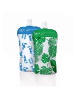 On the Go Mini Food Pouches 10pk - Green/Blue