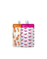 On the Go Mini Food Pouches 10pk - Pink/Orange