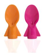 Universal Food Pouch Spoon 2pk - Pink & Orange