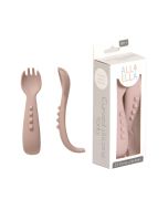 Comfy grip silicone forks 2pk - Dusty Pink
