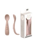 Comfy grip silicone spoons 2pk - Dusty Pink