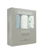 Little Bamboo Muslin Wraps 3Pk - Whisper