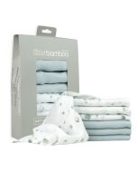 Little Bamboo Muslin Washers 6Pk - Whisper