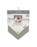Little Linen Jersey Bib 2pk - Farmyard Lamb