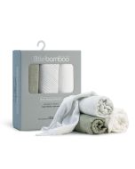 LITTLE BAMBOO MUSLIN WRAPS 3PK - BAYLEAF
