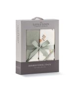 Little Linen Hooded Towel 2pk - Farmyard Lamb