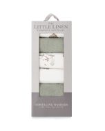 Little Linen Towelling Washer 6pk - Farmyard Lamb