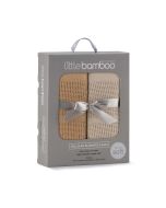 Little Bamboo Cellular Blanket 2Pk - Iced Coffee