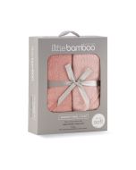 Little Bamboo Hooded Towel 2pk - Dusty Rose