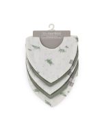 Little Bamboo Muslin Bib 5pk - Turtle Bay