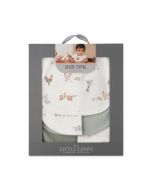Little Linen Jersey Bib 5pk - Farmyard Lamb